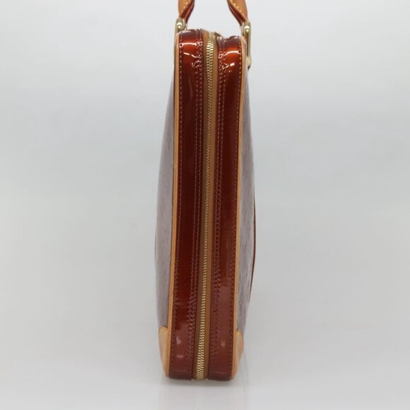 LOUIS VUITTON Monogram Vernis Van Damme Hand Bag Bronze M91125 LV Auth 134518 - Picture 4 of 16